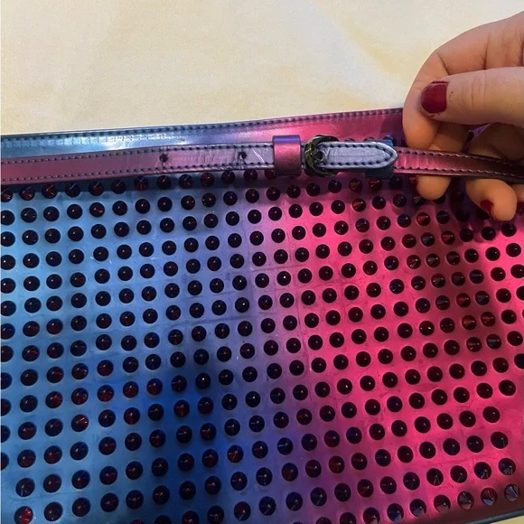 Christian Louboutin Loubiposh Panettone Spikes Crossbody Digital Rose Box Card+ - Picture 2 of 16